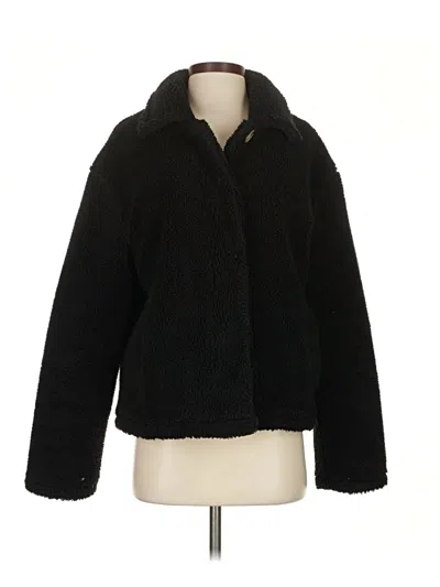 Pre-owned Lucky Brand Faux Fur Jacket In Black