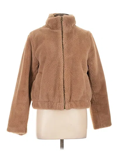 Pre-owned Lucky Brand Faux Fur Jacket In Brown