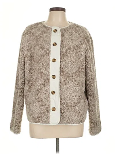 Pre-owned Lucky Brand Faux Fur Jacket In Brown