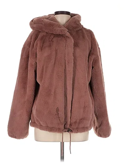 Pre-owned Lucky Brand Faux Fur Jacket In Brown