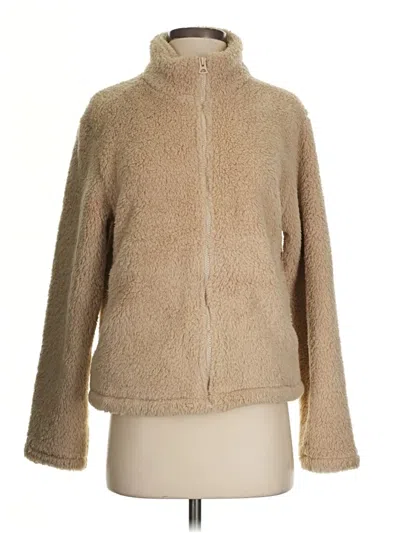 Pre-owned Lucky Brand Faux Fur Jacket In Tan