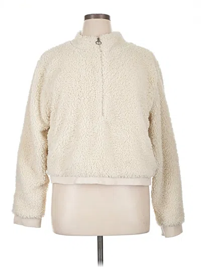 Pre-owned Lucky Brand Faux Fur Jacket In White