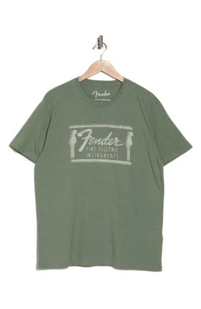 Lucky Brand Fender Graphic T-shirt In 3409 Hedg