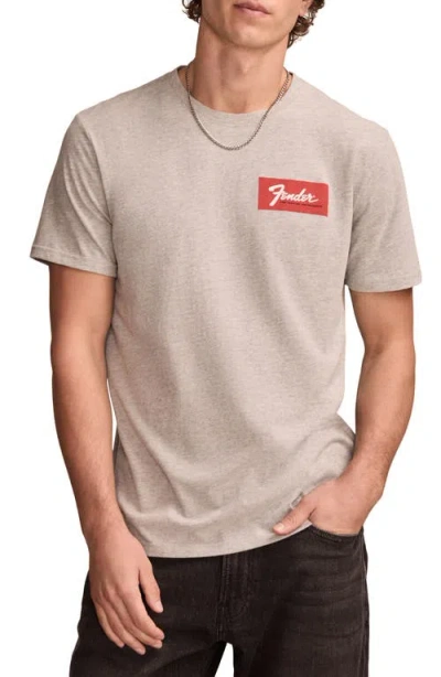 Lucky Brand Fender Strat Photos Graphic T-shirt In Light Heather Grey