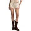 LUCKY BRAND LUCKY BRAND FESTIVAL EMBROIDERED LOW RISE DENIM CUTOFF SHORTS