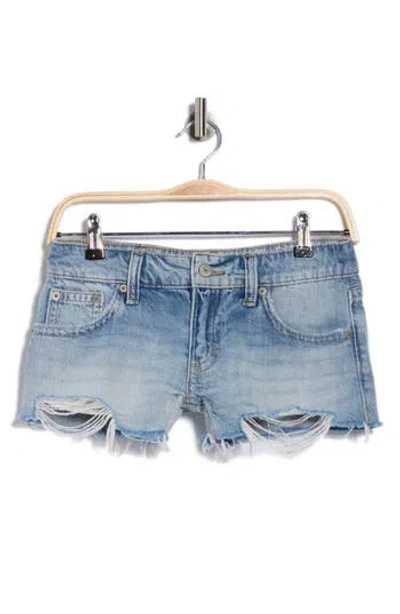 Lucky Brand Festival Low Rise Denim Shorts In Blue