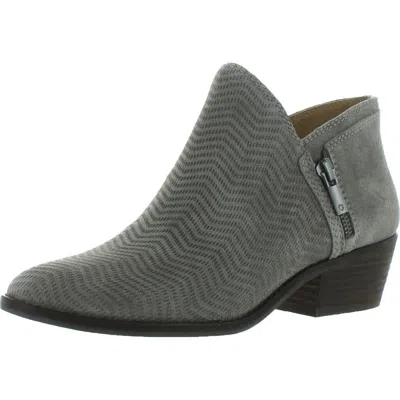 Lucky Brand Fhuna Womens Suede Ankle Booties In Multi