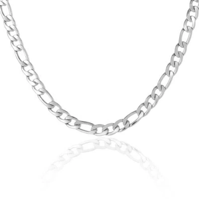 Lucky Brand Figaro Chain Necklace, Silver-tone 22'' Links In Neutral