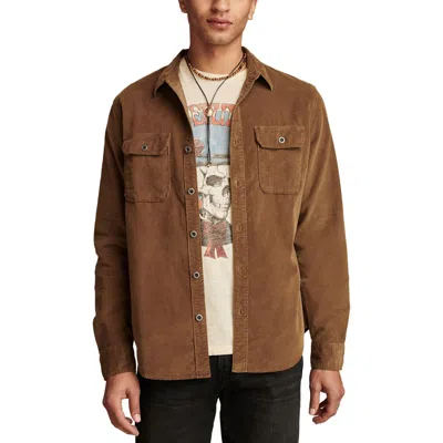 Lucky Brand Finewale Corduroy Workshirt In Kangaroo