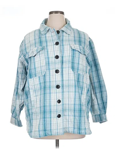 Pre-owned Lucky Brand Fleece Jacket In Blue