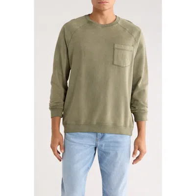 Lucky Brand Fleece Raglan Sweatshirt In Green