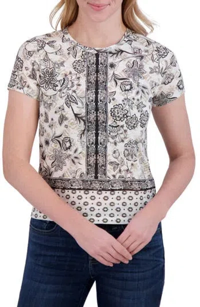 Lucky Brand Floral Cotton & Modal T-shirt In Black Floral