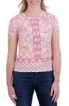 Lucky Brand Floral Cotton & Modal T-shirt In Pink Floral