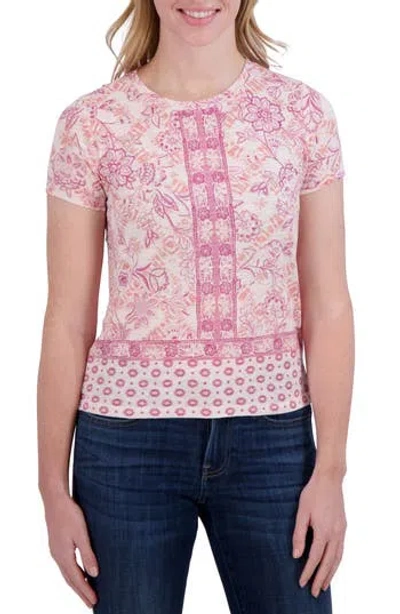Lucky Brand Floral Cotton & Modal T-shirt In Pink Floral