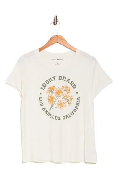 Lucky Brand Floral Graphic T-shirt In Tofu