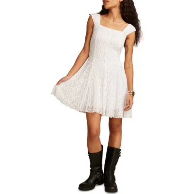LUCKY BRAND LUCKY BRAND FLORAL MESH MINIDRESS