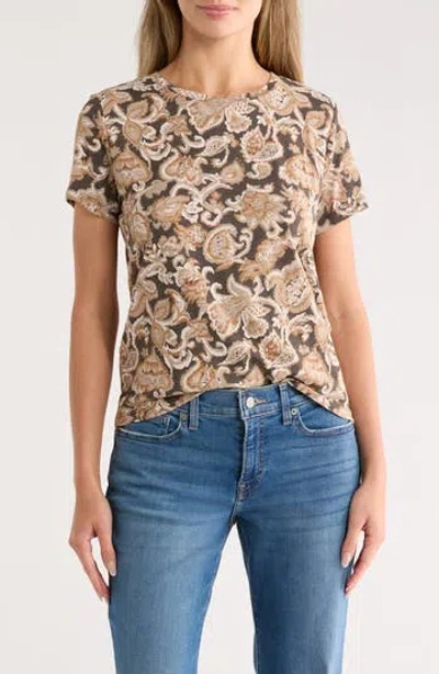 Lucky Brand Floral Paisley T-shirt In Multi