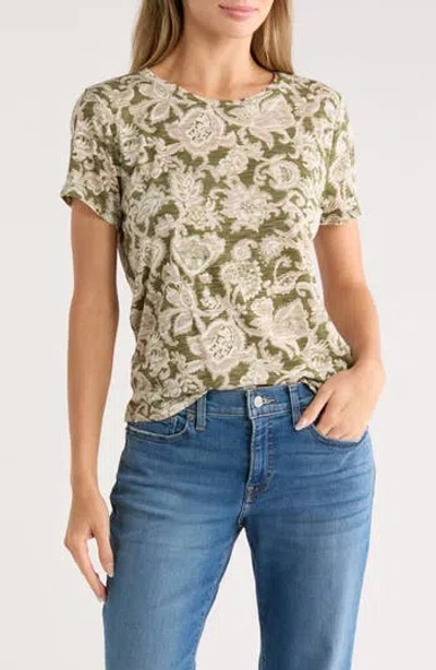 Lucky Brand Floral Paisley T-shirt In Multi