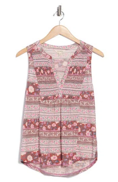 Lucky Brand Floral Smocked Tank