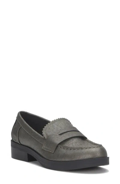 Lucky Brand Floriss Penny Loafer In Pewter Rock