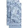 Lucky Brand Folk Floral 6-piece Assorted Towels In Dusty Blue