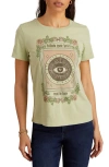 Lucky Brand Follow Your Heart Embellished Cotton Graphic T-shirt In Green