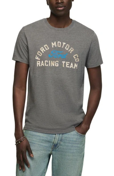 Lucky Brand Ford Motor Co. Racing Team Graphic T-shirt In Gray