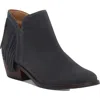 Lucky Brand Freedah Womens Suede Fringe Ankle Boots In Black