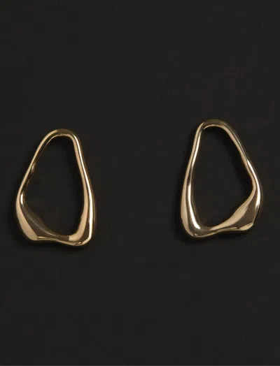 Lucky Brand Front Loop Earrings In Black