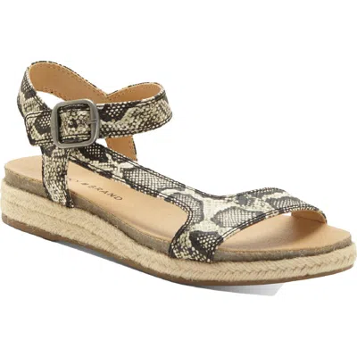 Lucky Brand Gabrien Womens Solid Ankle Strap Wedge Sandals In Multi