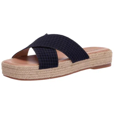 Lucky Brand Gayte Wedge Sandal Peacoat Lk-gayte-401 Women's In Blue