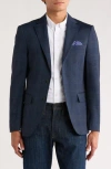 Lucky Brand Glen Plaid Knit Sport Coat In Blue