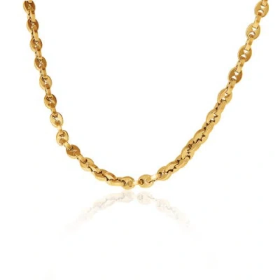 Lucky Brand Gold-tone Link 22'' Chain Necklace, Polished Finish In Red