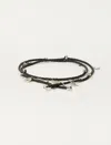 Lucky Brand Good Luck Charm Braided Belt In Black