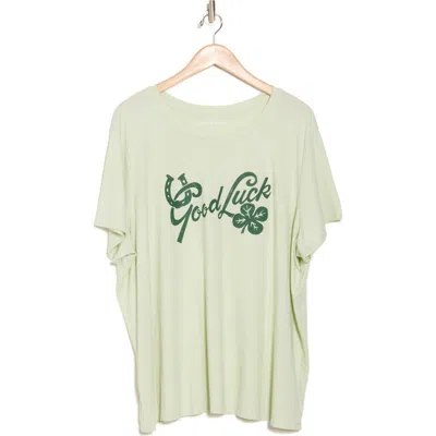 Lucky Brand Good Luck Graphic T-shirt In Bokchoy