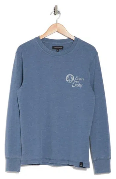 Lucky Brand Graphic Sweatshirt In Bluefin