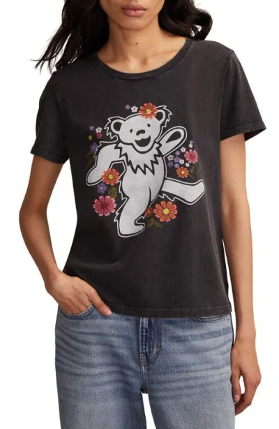 LUCKY BRAND LUCKY BRAND GRATEFUL DEAD FLOWER BEAR GRAPHIC T-SHIRT