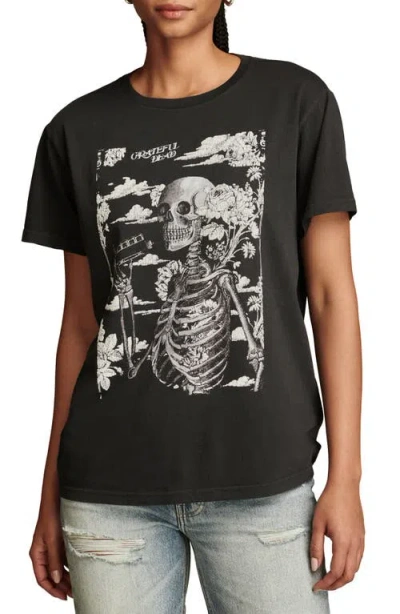 Lucky Brand Grateful Dead Oversize Cotton Graphic T-shirt In Jet Black