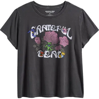 Lucky Brand Grateful Dead Rose Bears Class Cotton Graphic T-shirt In Jet Black
