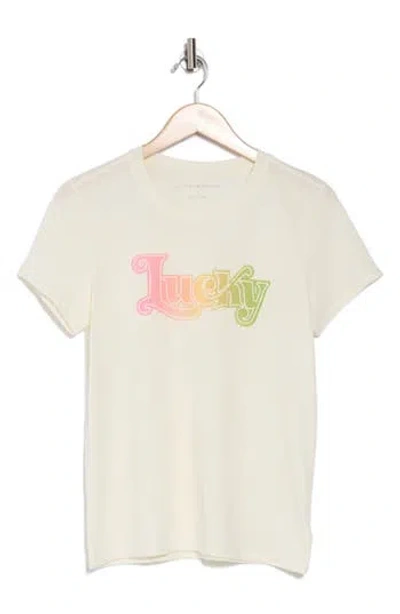 Lucky Brand Groovy Lucky Graphic T-shirt In Tofu