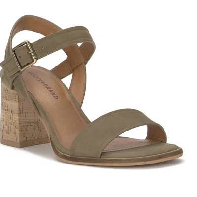 Lucky Brand Hallia Ankle Strap Sandal In Green