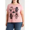 Lucky Brand Women's Hamsa Hands Graphic Print Crewneck T-shirt In Peach Blossom