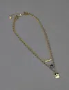 Lucky Brand Heart Lock Charm Layer Necklace