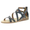 Lucky Brand Helenka Womens Leather Strappy Gladiator Sandals In Blue