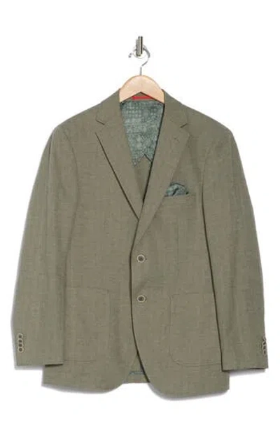 Lucky Brand Herringbone Cotton & Linen Sport Coat In Olive