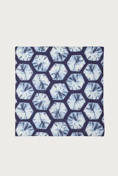 Lucky Brand Hexagonal Cotton Bandana In Blue