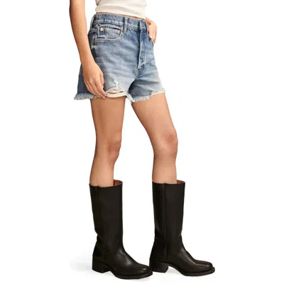 Lucky Brand High Waist Denim Mom Shorts In Sail Away