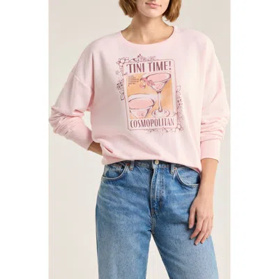 Lucky Brand Holiday Graphic Sweatshirt In Pink