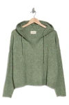 Lucky Brand Hooded Ribbed Sweater In Olivine