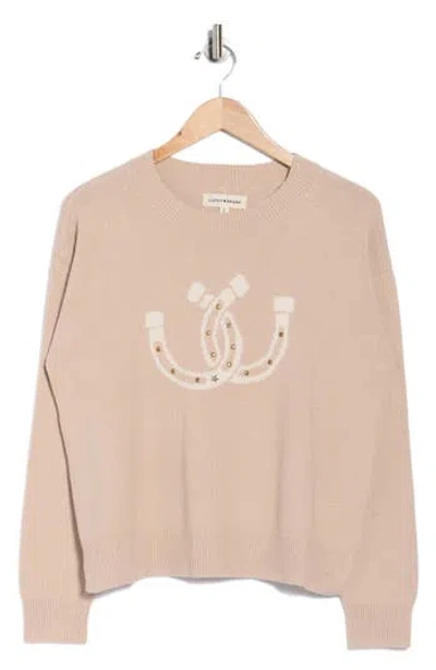 Lucky Brand Horseshoe Studded Sweater In Multi